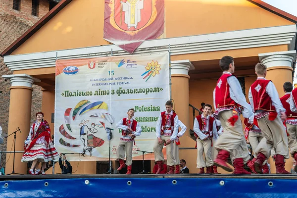 Inauguración Del Festival Polissya Verano Con Folklore Lutsk Ucrania 2018 — Foto de Stock