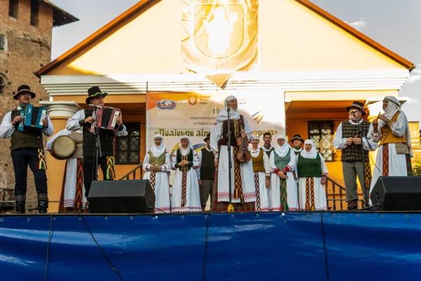 Invigning Festivalen Polissya Sommaren Med Folklore Lutsk Ukraina 2018 — Stockfoto