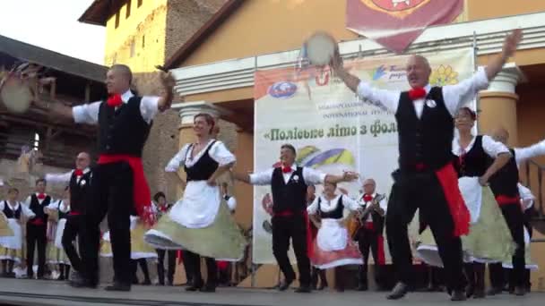 A fesztivál "Polesie nyári a folklór" Lutsk Ukrajna 22.08.2018 megnyitója. — Stock videók