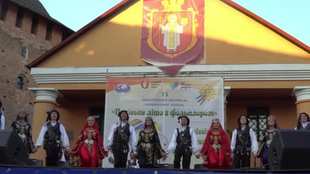 Inaugurazione del festival "Polesie Summer with Folklore" Lutsk Ucraina 22.08.2018 . — Video Stock