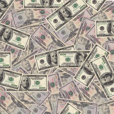 İki dolar faturaları yığını