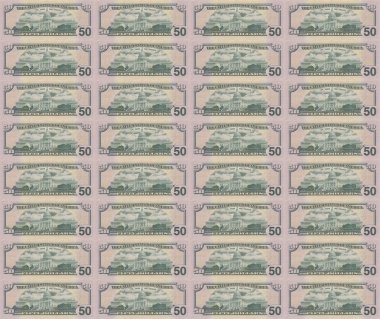 50 Amerikan doları banknotlardan sorunsuz arka plan