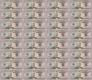 50 Amerikan doları banknotlardan sorunsuz arka plan