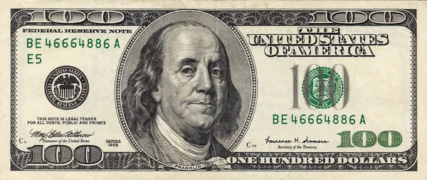 Τραπεζογραμμάτιο 100 Δολαρίων — Φωτογραφία Αρχείου