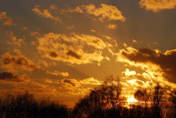 Sfondo astratto della natura. lunatico rosa, viola e blu cielo nuvoloso tramonto — Foto Stock