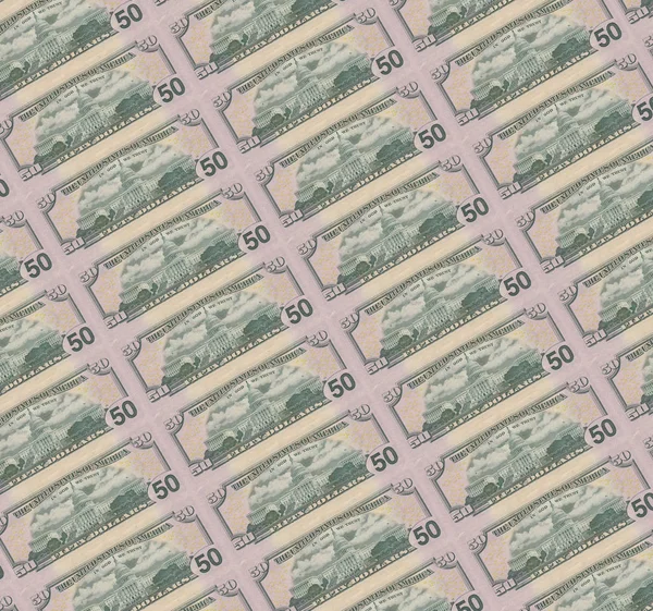 Bezszwowe tło z 50 banknotów USD — Zdjęcie stockowe