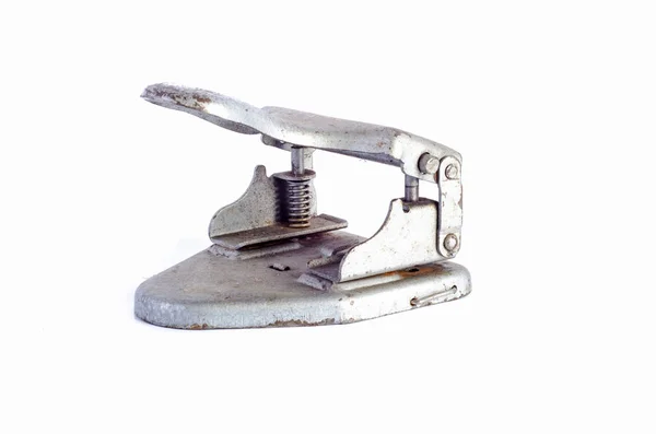 Vintage Nástroj pro piercing otvory v papíru (šídlo) izolované na bílém pozadí — Stock fotografie