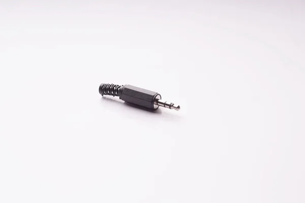 Macro of audio cable isolated on white — Stock Photo, Image