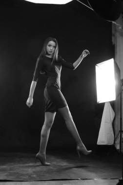 bir mayo içinde moda kız