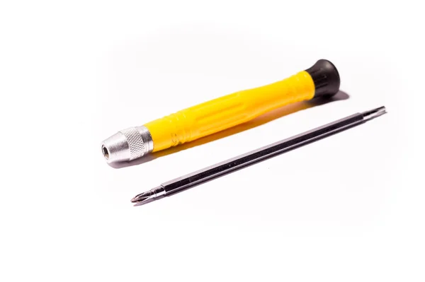 Screwdriver with interchangeable nozzles — Stock Photo, Image
