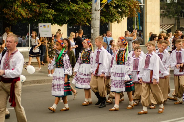 Lezárása a fesztivál "Polissya nyár folklór Lutsk Ukrajna" 25.08.2018 — Stock Fotó