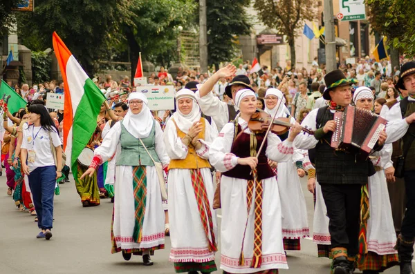 Afsluiting van het festival "Polissya zomer met folklore Lutsk Ukraine" 25.08.2018 — Stockfoto