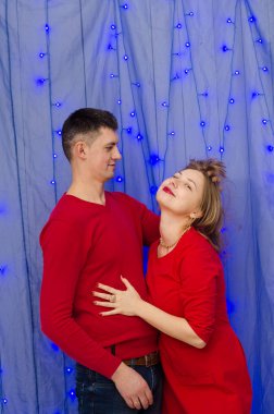 Chrismas için sürpriz kadın erkek