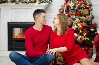 Chrismas için sürpriz kadın erkek