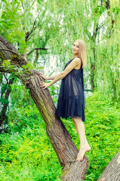 Beautiful sexy blonde outdoors portrait — Stock Photo, Image