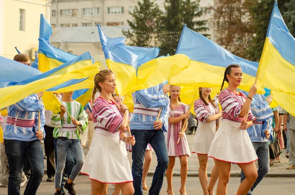 Lezárása a fesztivál "Polissya nyár folklór Lutsk Ukrajna" 25.08.2018 — Stock Fotó