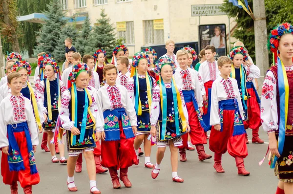 "Folklor Lutsk Ukrayna ile Polissya Yazı" festivalinin kapanışı 25.08.2018 — Stok fotoğraf