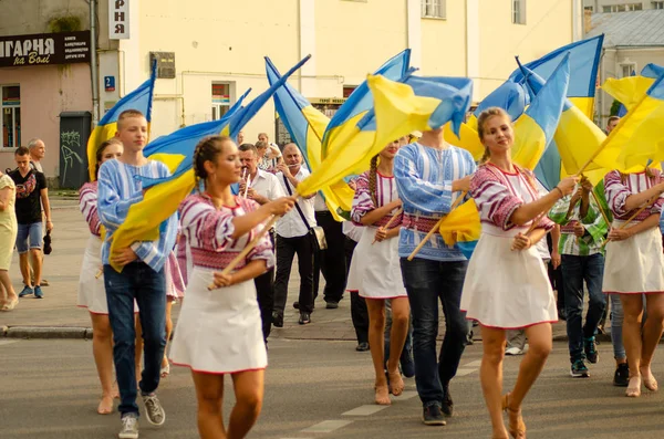 Clausura del festival "Polissya verano con folklore Lutsk Ucrania" 25.08.2018 — Foto de Stock