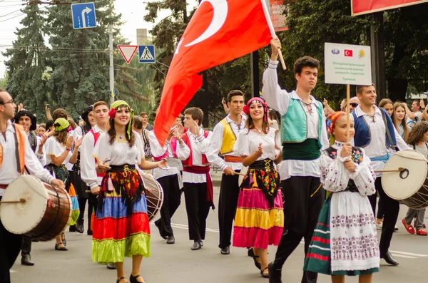 Lezárása a fesztivál "Polissya nyár folklór Lutsk Ukrajna" 25.08.2018 — Stock Fotó