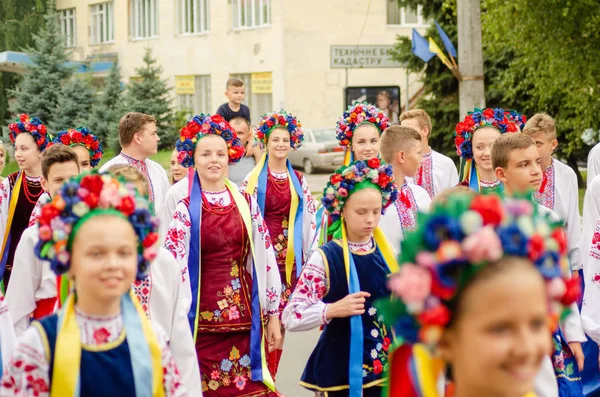 Lezárása a fesztivál "Polissya nyár folklór Lutsk Ukrajna" 25.08.2018 — Stock Fotó