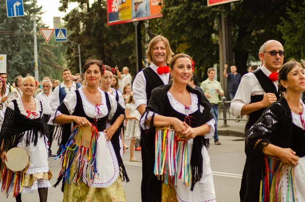 Stängning av festivalen "Polissya sommar med folklore Lutsk Ukraina" 25.08.2018 — Stockfoto