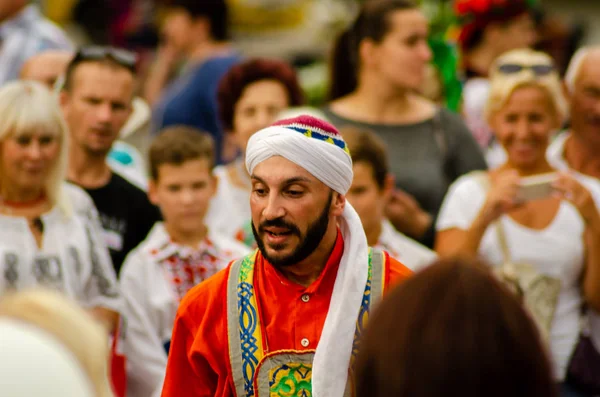 Закриття фестивалю "Поліський літо з фольклорним Луцьком Україна" 25.08.2018 — стокове фото