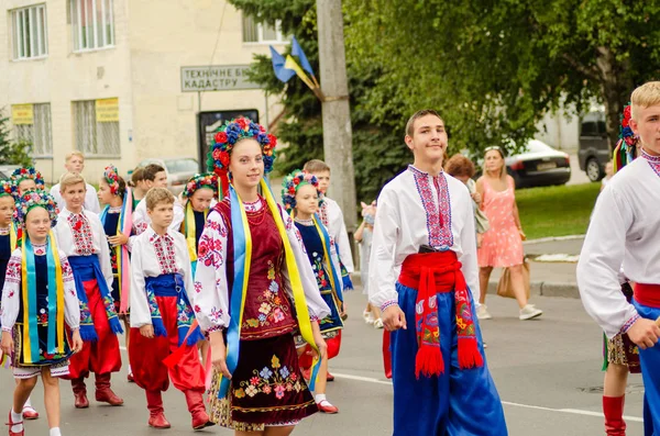 Afsluiting van het festival "Polissya zomer met folklore Lutsk Ukraine" 25.08.2018 — Stockfoto