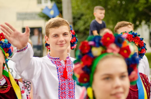 フェスティバル「ポリッシャ夏と民俗ルツクウクライナ」の閉幕 25.08.2018 — ストック写真