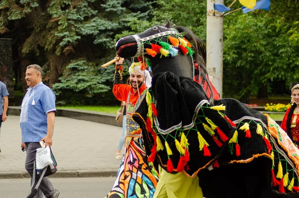 Clausura del festival "Polissya verano con folklore Lutsk Ucrania" 25.08.2018 — Foto de Stock