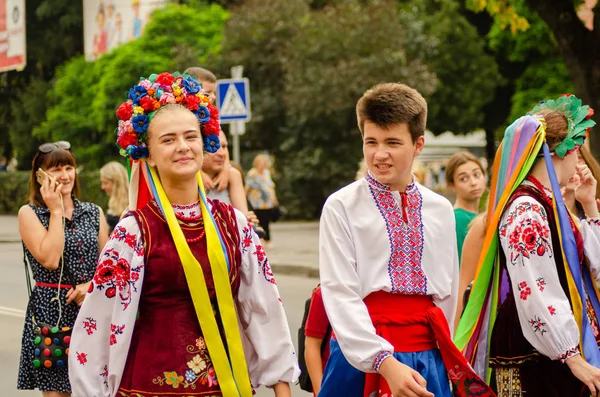 Afsluiting van het festival "Polissya zomer met folklore Lutsk Ukraine" 25.08.2018 — Stockfoto
