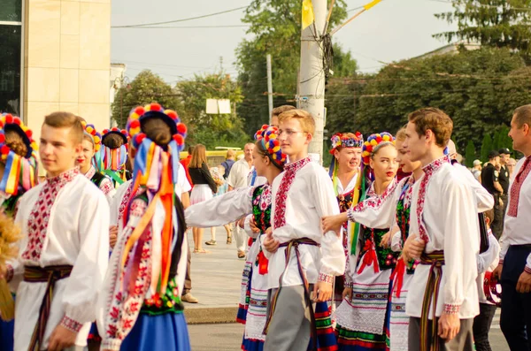 Lezárása a fesztivál "Polissya nyár folklór Lutsk Ukrajna" 25.08.2018 — Stock Fotó