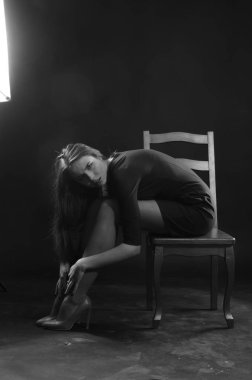 bir mayo içinde moda kız