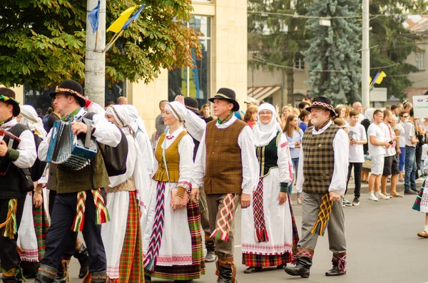 Закриття фестивалю "Поліський літо з фольклорним Луцьком Україна" 25.08.2018 — стокове фото