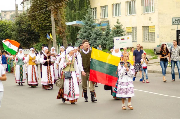 Lezárása a fesztivál "Polissya nyár folklór Lutsk Ukrajna" 25.08.2018 — Stock Fotó