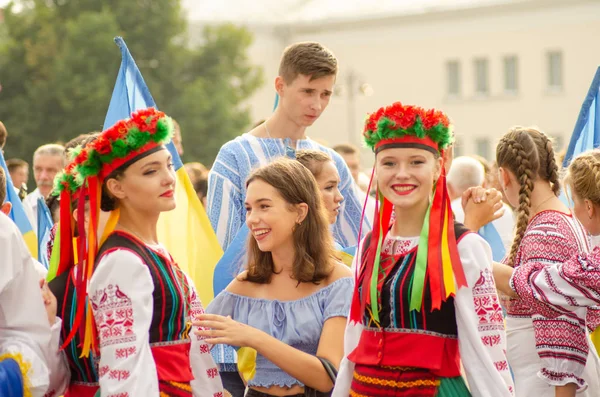 Afsluiting van het festival "Polissya zomer met folklore Lutsk Ukraine" 25.08.2018 — Stockfoto