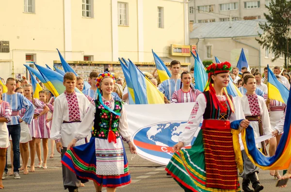 Abschluss des Festivals "polssya sommer mit folklore lutsk ukraine" 25.08.2018 — Stockfoto