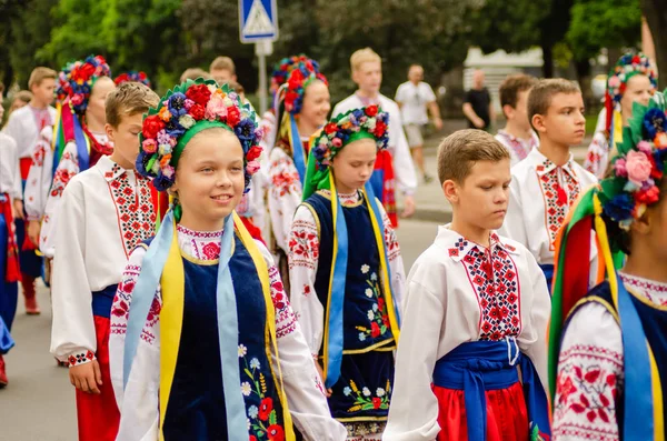 Closing of the festival "Polissya Summer with Folklore Lutsk Ukraine" 25.08.2018 — Stock Photo, Image