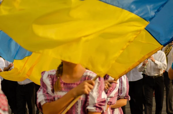 Encerramento do festival "Polissya Summer with Folklore Lutsk Ucrânia" 25.08.2018 — Fotografia de Stock