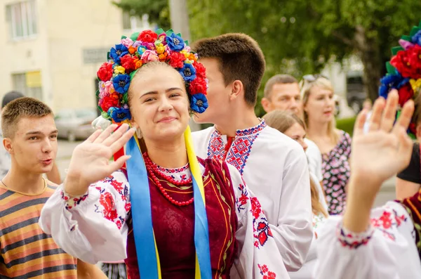 Clausura del festival "Polissya verano con folklore Lutsk Ucrania" 25.08.2018 — Foto de Stock