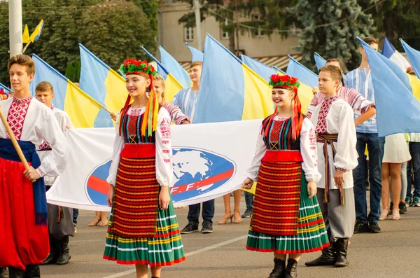 Afsluiting van het festival "Polissya zomer met folklore Lutsk Ukraine" 25.08.2018 — Stockfoto