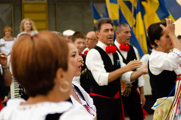 Clausura del festival "Polissya verano con folklore Lutsk Ucrania" 25.08.2018 — Foto de Stock