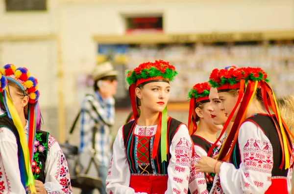 Afsluiting van het festival "Polissya zomer met folklore Lutsk Ukraine" 25.08.2018 — Stockfoto