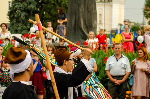 "Folklor Lutsk Ukrayna ile Polissya Yazı" festivalinin kapanışı 25.08.2018 — Stok fotoğraf