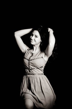 Poz şehvetli güzel kadın