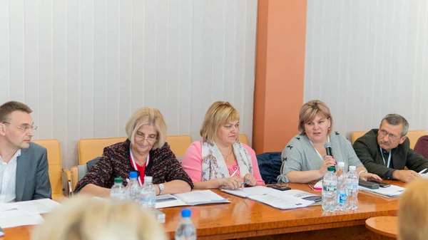 Διάσκεψη για την ενίσχυση της εφαρμογής των ευρωπαϊκών προτύπων για τα ανθρώπινα δικαιώματα στην Ουκρανία. Lutsk Ουκρανία 10.19.2018 — Φωτογραφία Αρχείου