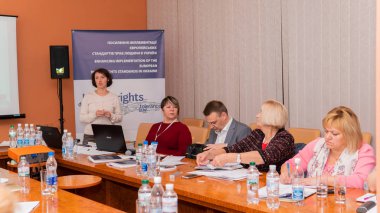 Ukrayna'da Avrupa insan hakları standartlarının uygulanmasının iyileştirilmesi konferansı. Lutsk Ukrayna 10.19.2018