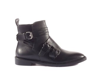 Güzel zarif süet mavi kadın açık yaz ayakkabı sandalet beyaz bir arka plan üzerinde yüksek topuklu, izole.