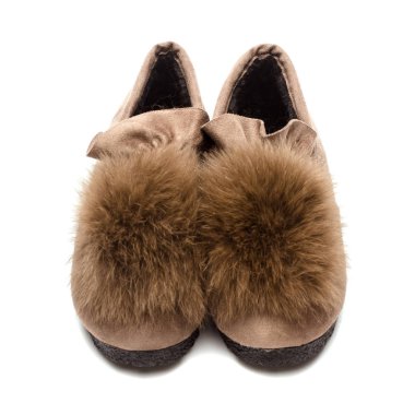 Beyaz bir arka plan üzerinde izole kadın ayakkabı