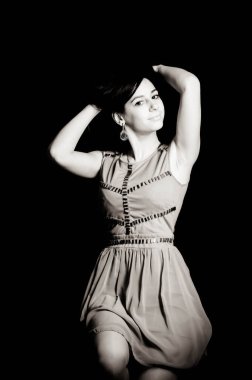 Poz şehvetli güzel kadın