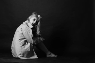 seksi güzel genç woman.passion kız erkek gömlek